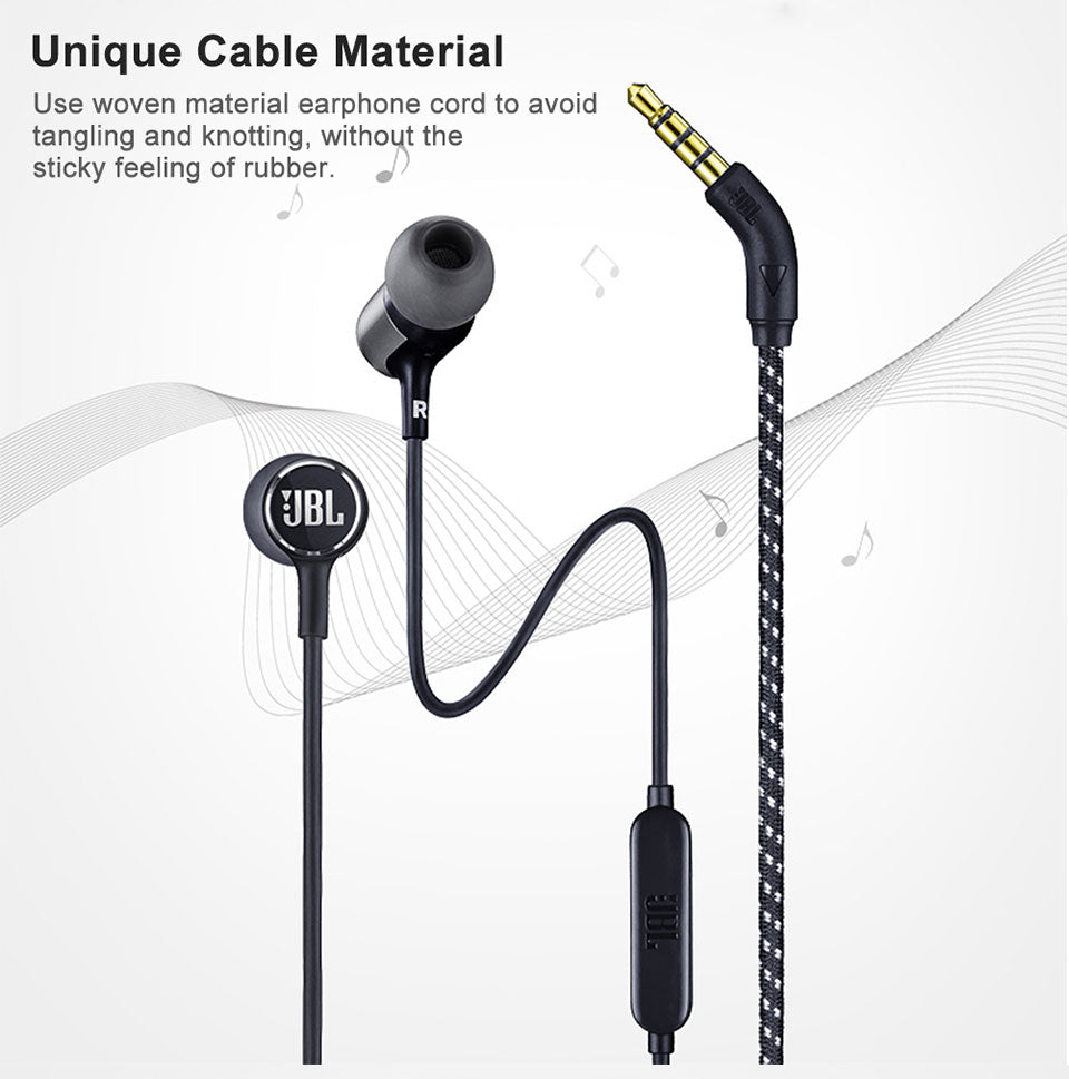 JBL LIVE100 Wired In-Ear Headphones with Mic & Line Control